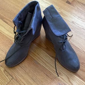 Biala tie up wedge bootie